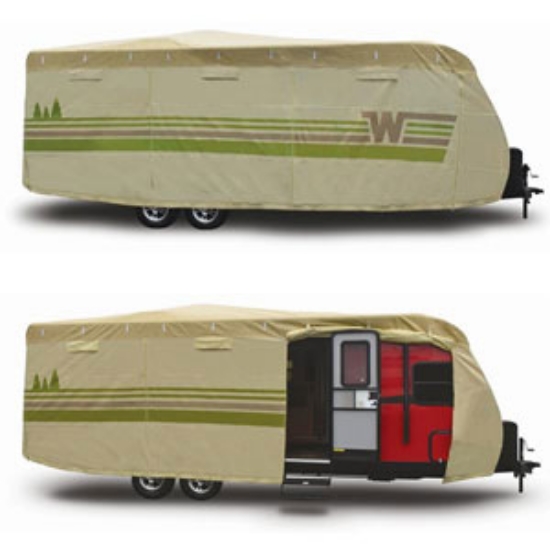 Picture of ADCO Winnebago (TM) Tan Polypropylene Cover For 20' 1"-22' Travel Trailers 64841 01-8651                                     
