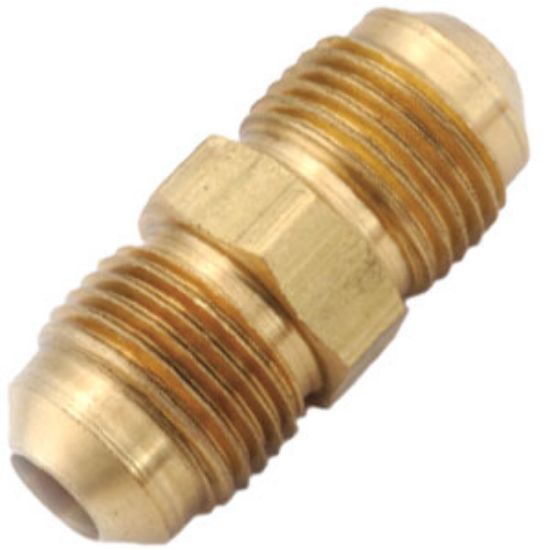 Picture of Anderson Metal LF 7402 Series 1/2" OD Tube 45 Deg SAE Flare Brass Fresh Water Straight Fitting 704042-08 06-1230             