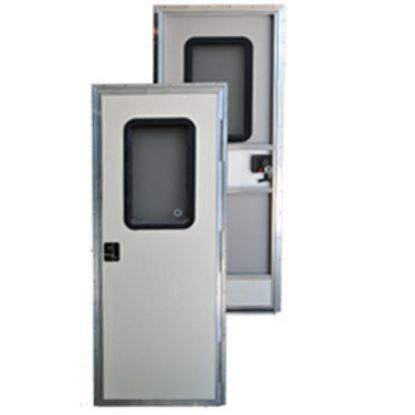 Picture of AP Products  Polar White w/WH Window Frame RH 24"x68" Square Entry Door 015-217711 20-4000                                   