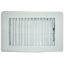 Picture of AP Products  White 4"W x 10"L Floor Heating/ Cooling Register w/Damper 013-627 08-0166                                       