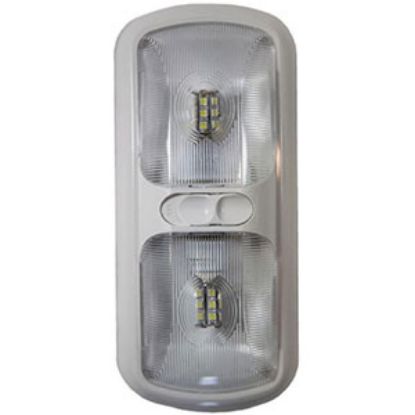 Picture of Arcon  Bright White 12V LED Ceiling Double Interior Light w/Clear Lens 20670 18-0843                                         