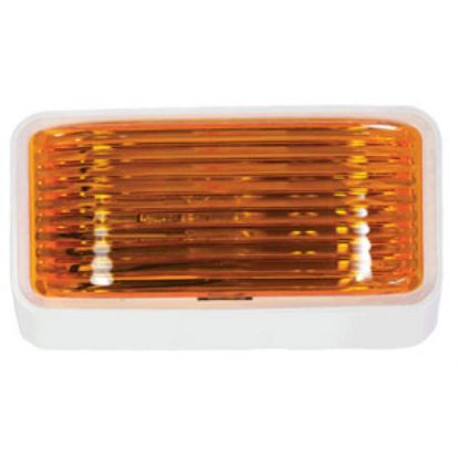 Picture of Arcon  White w/Amber Lens Rectangular Porch Light w/o Switch 18109 18-0779                                                   