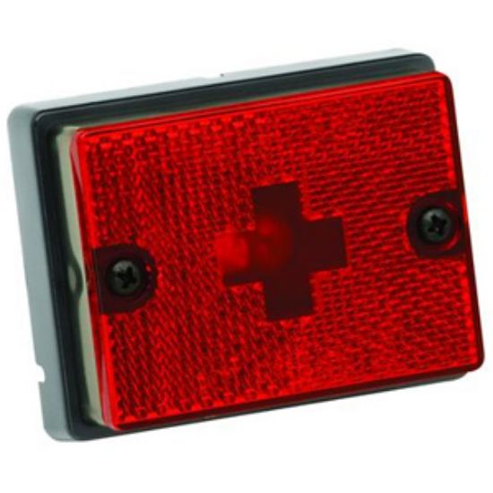 Picture of Bargman  Red 3-1/8"x2-3/8"x1" Side Marker Light 203113 18-0357                                                               