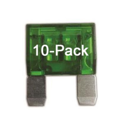 Picture of Battery Doctor  10-Pack 30A Maxi Green Blade Fuse 24530-10 19-3591                                                           