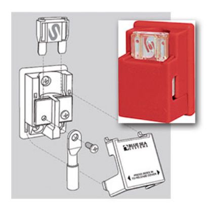 Picture of Blue Sea  80A/32V Maxi Fuse Holder w/ Cover 5006 19-3783                                                                     