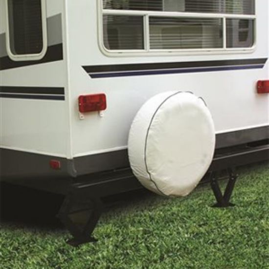 Picture of Camco  27" Size J Arctic White Spare Tire Cover 45346 01-1486                                                                