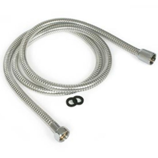 Picture of Camco  60"L Chrome Shower Head Hose w/Connectors 43716 10-1662                                                               