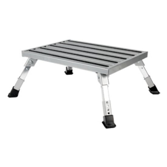 Picture of Camco  7 to 8-1/2"H Adjustable Aluminum Folding Step Stool 43676 03-0223                                                     