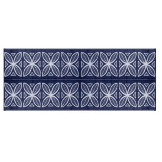 Picture of Camco  8' x 20' Blue Botanical Reversible Camping Mat 42831 01-2941                                                          