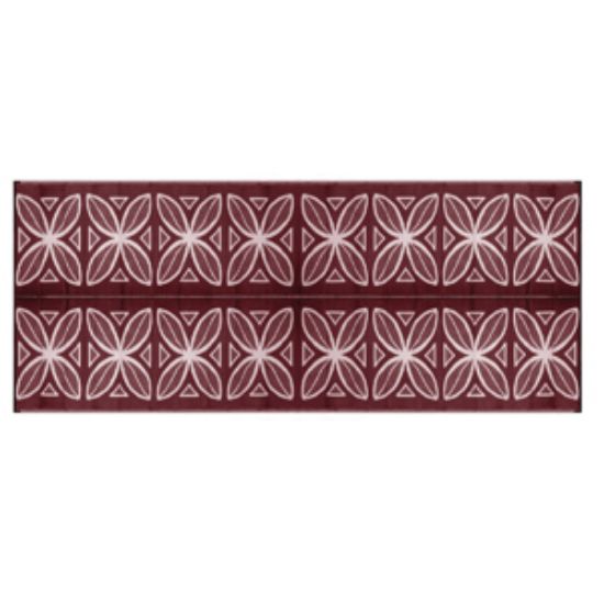 Picture of Camco  8' x 20' Burgundy Botanical Reversible Camping Mat 42832 01-2942                                                      