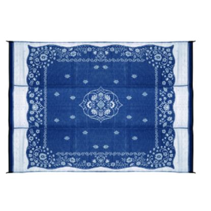 Picture of Camco  9' x 12' Blue Oriental Reversible Camping Mat 42851 01-2961                                                           