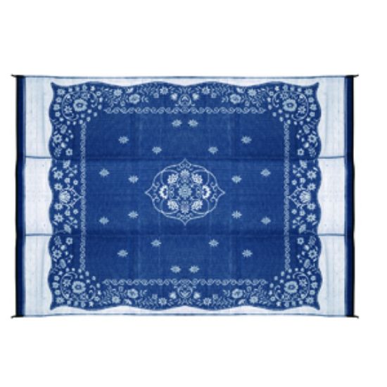 Picture of Camco  9' x 12' Blue Oriental Reversible Camping Mat 42851 01-2961                                                           