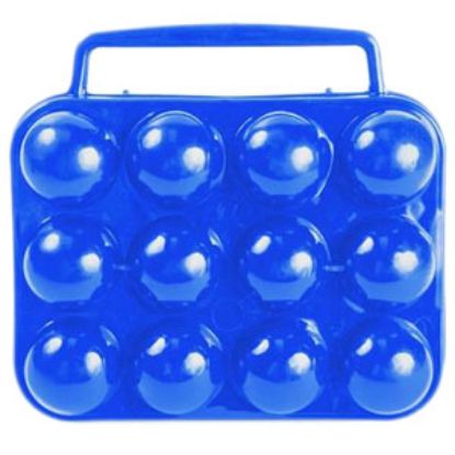 Picture of Camco  Blue Plastic 12 Egg Holder w/ Carrying Handle 51015 03-0575                                                           