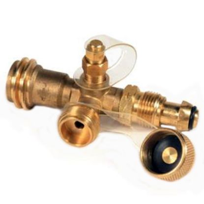 Picture of Camco  Brass LP Tee w/ 4 Ports & 5' Hose 59113 06-0476                                                                       