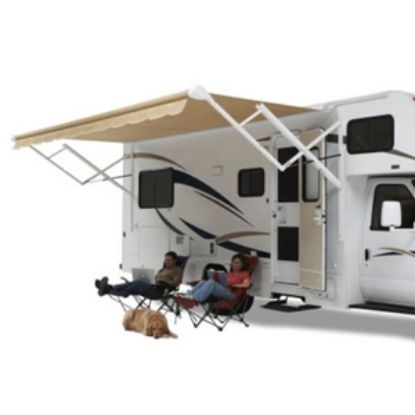 Picture of Carefree Eclipse/Travel'r/Pioneer Camel Vinyl 17'L X 8' Extension Adj Pitch Springless Patio Awning QJ176B00 00-0793         