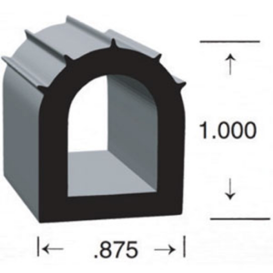 Picture of Clean Seal  White 50'L x 7/8"W x 1"D D-Type EPDM Seal 2828W-ST-50 13-1760                                                    