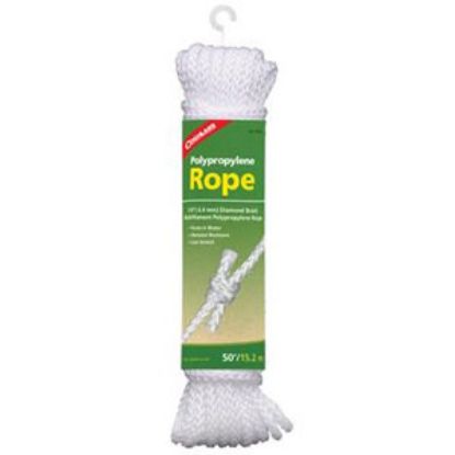 Picture of Coghlan's  53'L Medium To Heavy duty White Polypropylene Rope 0020 03-1902                                                   