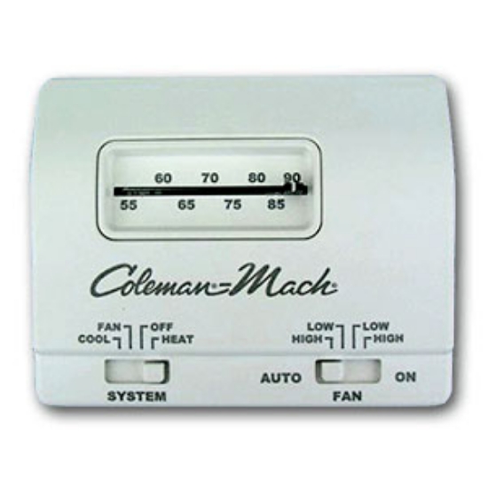 Picture of Coleman-Mach  White Single Stage Heat/Cool Mechanical Wall Thermostat 7330G3351 69-1248                                      