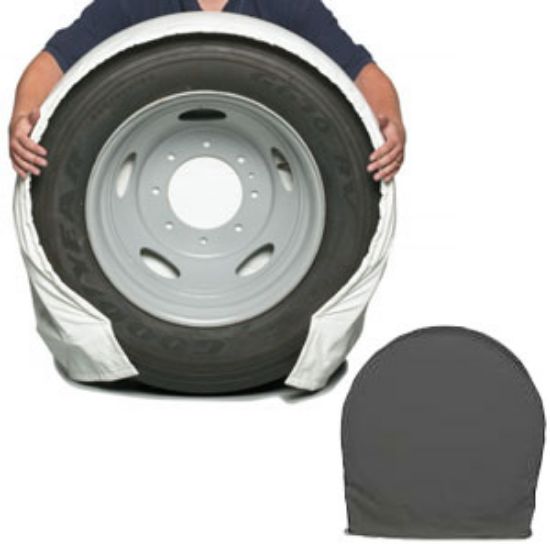 Picture of CoverCraft SnapRing TireSavers Set of 2 Black Vinyl 40"-42" DiaTire Covers ST7005BK 46-0055                                  