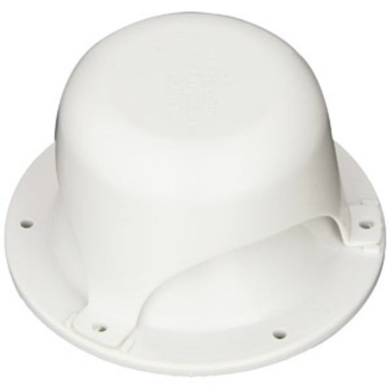 Picture of Custom Plastics  Polar White 5-1/4"Dia x 3"H Plumbing Vent w/ Cap 43 22-0516                                                 