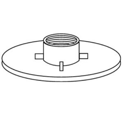 Picture of Custom Roto Molding  Polyethylene 1/2" FPT Raised Threaded Spin Holding Tank Fitting 53 11-0952                              