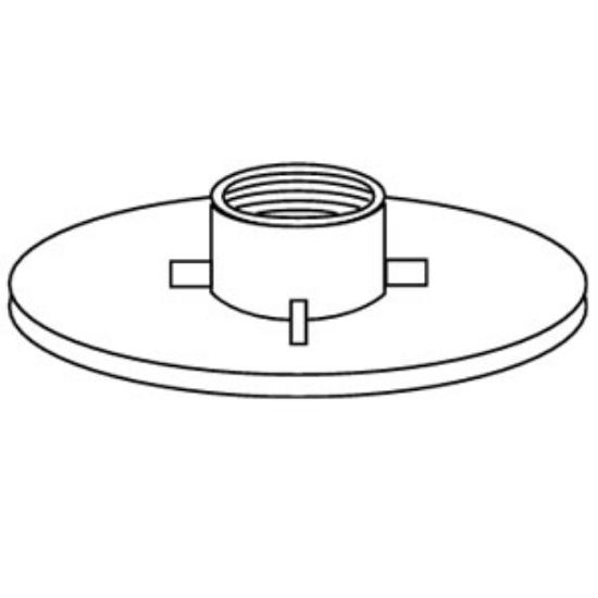 Picture of Custom Roto Molding  Polyethylene 1/2" FPT Raised Threaded Spin Holding Tank Fitting 53 11-0952                              