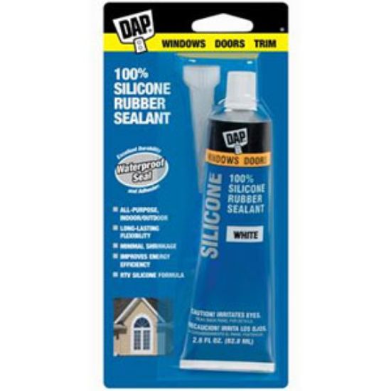 Picture of DAP Dow White 2.8 Oz Silicone Caulk 00683 69-0038                                                                            