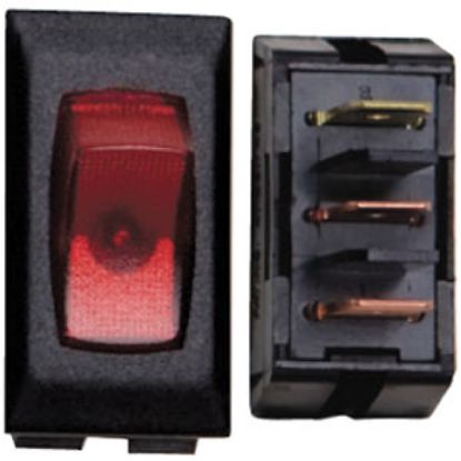 Picture of Diamond Group  3-Piece Black w/Amber Light SPST Rocker Switch DG137PB 69-8809                                                