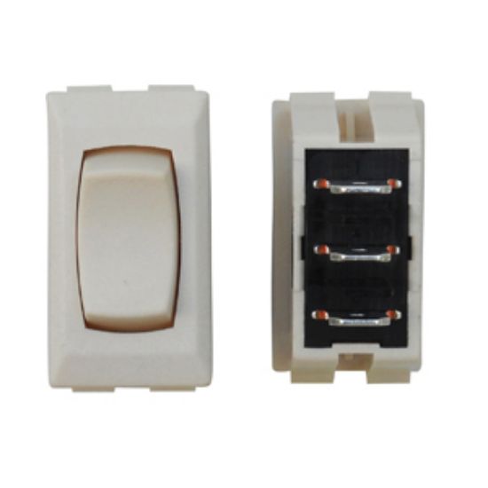 Picture of Diamond Group  Ivory 13A/125V 3-Pin SPST Momentary Slide Out Switch DGF189VP 19-2075                                         