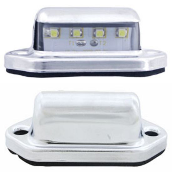 Picture of Diamond Group  Silver Housing Screw Mount LED License Plate Light WP10-0001 71-2591                                          