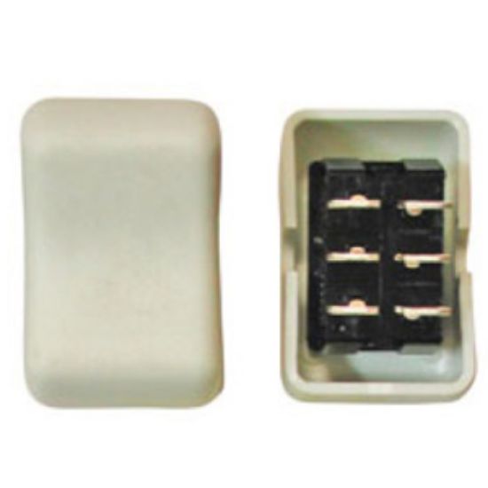 Picture of Diamond Group  White/ Biscuit 125V/ 16A DPST Rocker Switch For Water Heaters DG2E21VP 19-5011                                