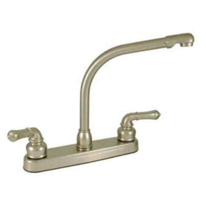 Picture of Empire Brass Ultra Line Nickel w/Teapot Handles Hi Rise 8" Kitchen Faucet U-YNN800RSN 10-2353                                