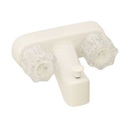 Picture of Empire Brass Ultra Line White w/Clear Knobs 4" Lavatory Faucet U-YJW41VBW 10-2344                                            