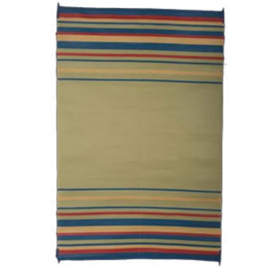 Picture of Faulkner  12'L x 9'W Blue/ Brick/ Beige/ Green Polypropylene Camping Mat 68845 01-1043                                       