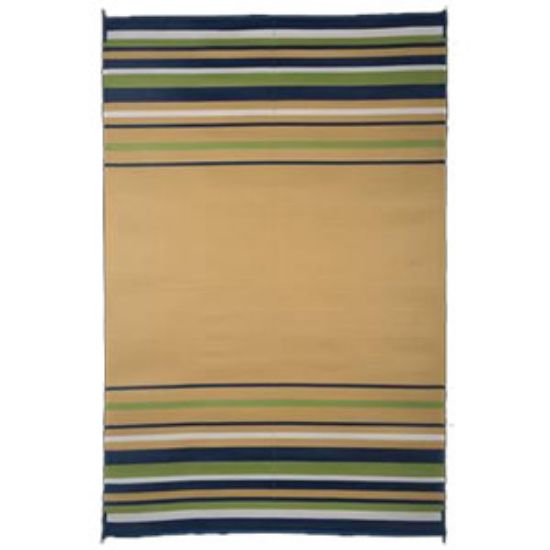 Picture of Faulkner  20'L x 8'W Navy/ White/ Lime/ Beige Polypropylene Camping Mat 68800 01-1041                                        