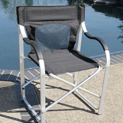 Picture of Faulkner  Black Aluminum Director's Chair 43948 03-0487                                                                      