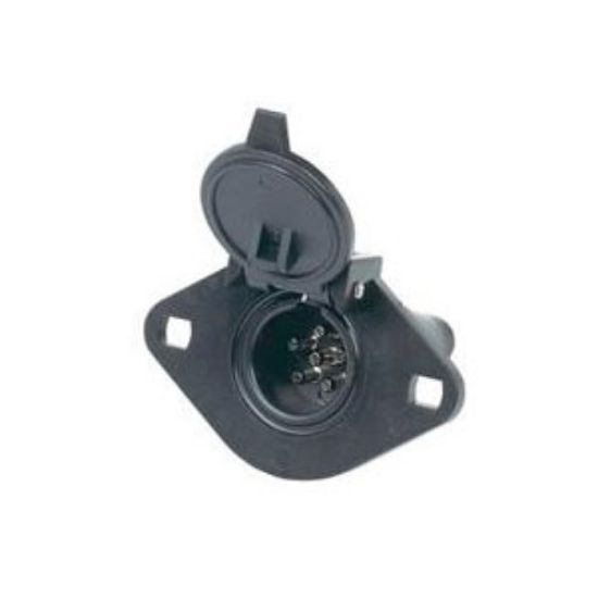 Picture of Hopkins  6-Pole Round Car End Trailer Connector 48425 19-2423                                                                