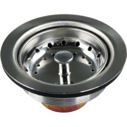 Picture of JR Products  3-1/2" To 4" Stainless Steel Sink Strainer w/Basket 95295 10-1710                                               