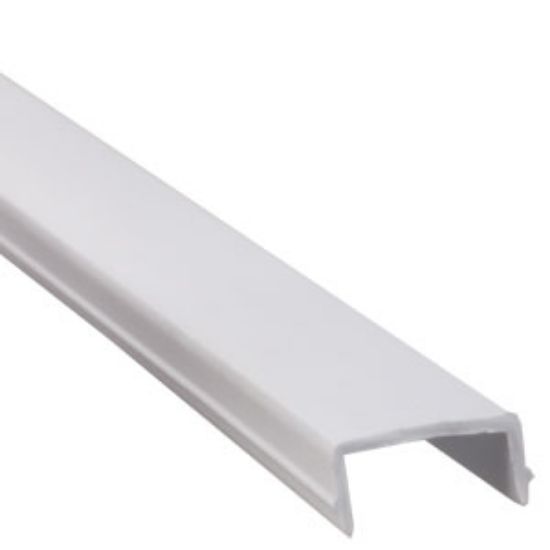 Picture of JR Products  8'L White Plastic Rigid Insert Trim 11371 20-1229                                                               