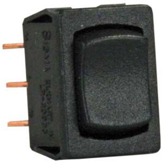 Picture of JR Products  Black 125V/ 13A DPDT Rocker Switch 13345 19-2125                                                                