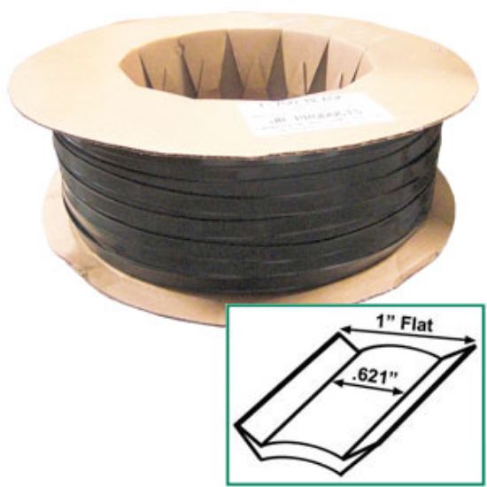 Picture of JR Products  Black Vinyl 1" W X 1000' L Trim Molding Insert 10161 20-1438                                                    