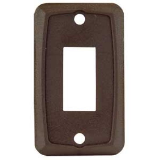 Picture of JR Products  Brown Single Opening Multi Purpose Switch Faceplate 12865 19-1888                                               