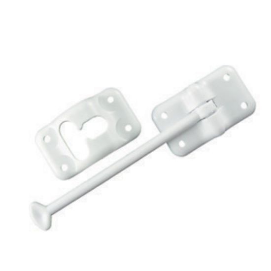 Picture of JR Products  Colonial White Nylon 6" Straight Entry Door Holder 10454 20-0699                                                