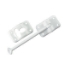 Picture of JR Products  Colonial White Plastic 3-1/2" Straight Entry Door Holder 10424 20-0689                                          