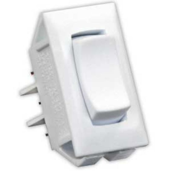 Picture of JR Products  White 125V/ 16A SPDT Rocker Switch 13435 19-2143                                                                