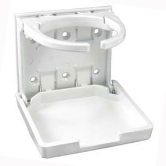 Picture of JR Products  White Adjustable "Mugger" Drink Holder 45624 03-0668                                                            