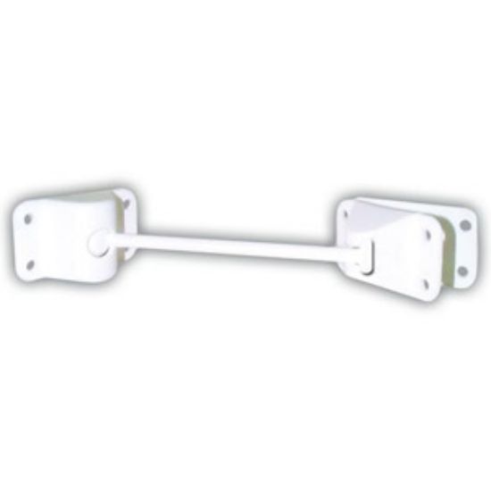 Picture of JR Products  White Plastic 10" Straight Entry Door Holder 10482 20-0710                                                      