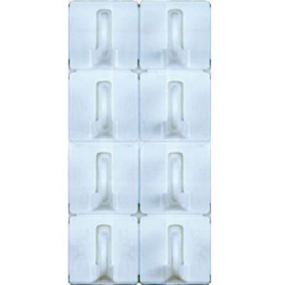 Picture of Magic Mounts Magic Mounts (R) 8-Pack White 1" x 1" Self-Adhesive Cup Hooks 3708 69-9350                                      