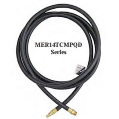 Picture of Marshall Excelsior  1/4" MNPT X QD Male Nipple X 72"L LP Feed Hose MER14TCMPQD-72P 06-4730                                   