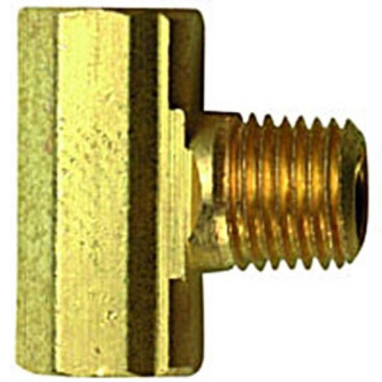 Picture of MB Sturgis  1/4" FIF x 1/4" FIF x 1/4" MNPT Brass LP Adapter Fitting 402142PKG 69-6656                                       